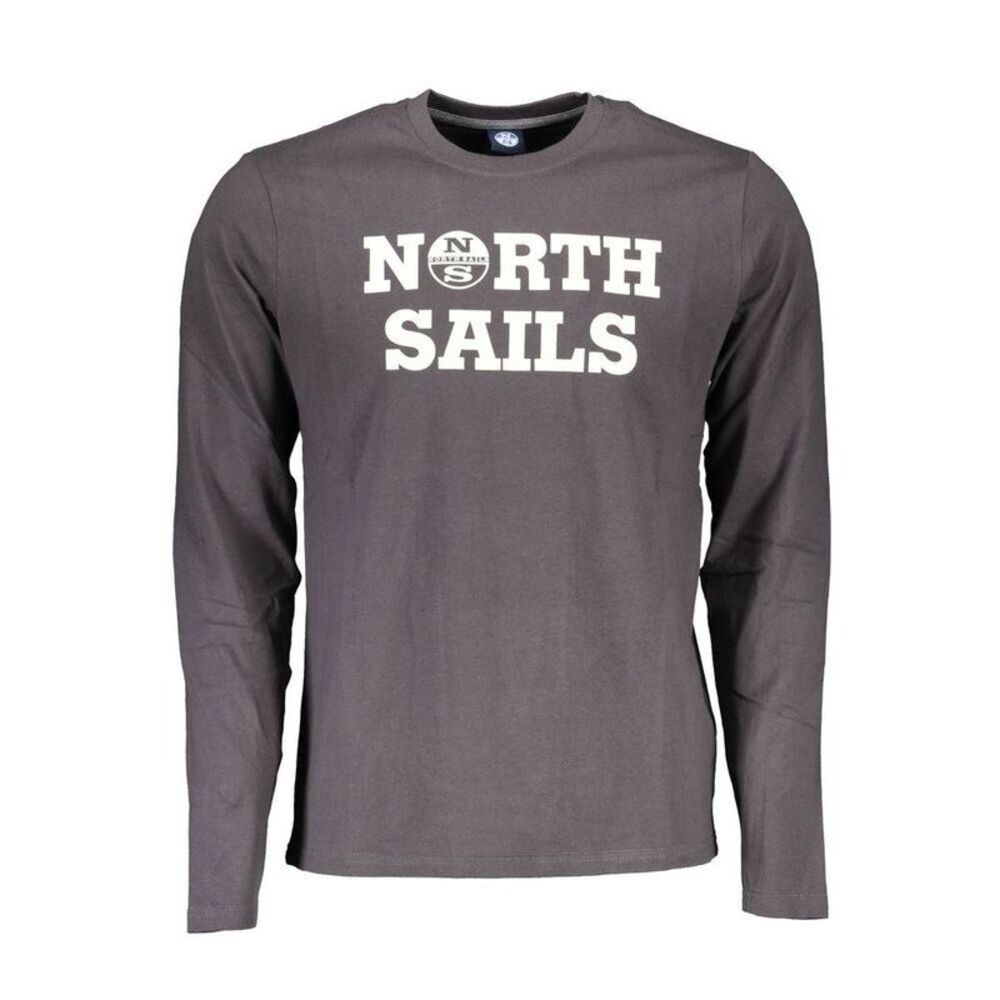 North Sails Long Sleeve Tee Logo Men Brown T-Shirts